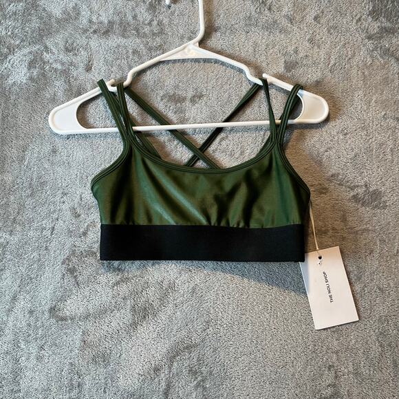 Noli Shop Liquid Jolie‎ Bra Hunter Green Gloss - XS - New - Picture 1 of 4